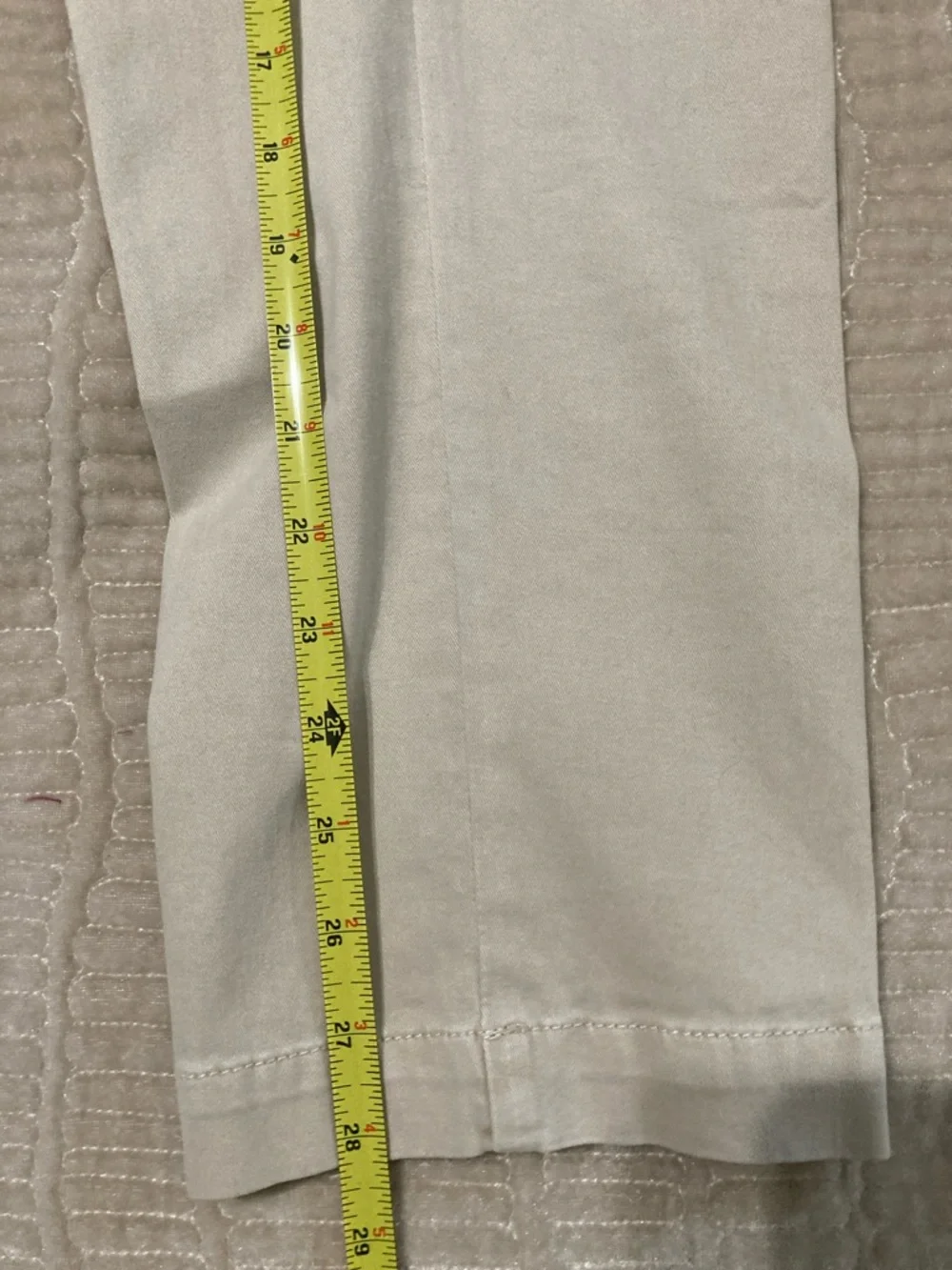 Coldwater Creek women’s Light Beige Straight-Leg Chinos, size 14 petite - Picture 7 of 7